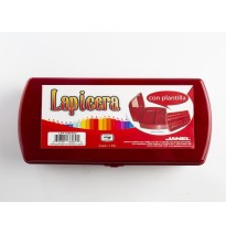 CAJA LAPICERA CGIOSER PLAST. JANEL 21X12X6 ROJO C.56