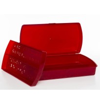 CAJA LAPICERA CGIOSER PLAST. JANEL 21X12X6 ROJO C.56