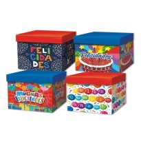 CAJA CUBO FELICIDADES SLIC. GOSTECH 1 38X30X38C. E10