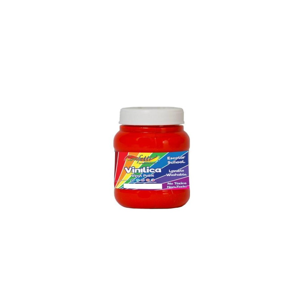 PINTURA VINILICA 100ML CONFETTI ROJO C.12