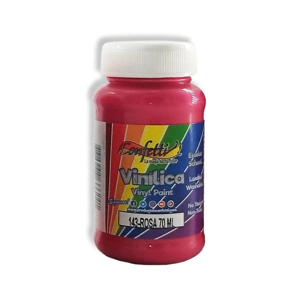 PINTURA VINILICA 100ML CONFETTI ROSA PASTEL C.12