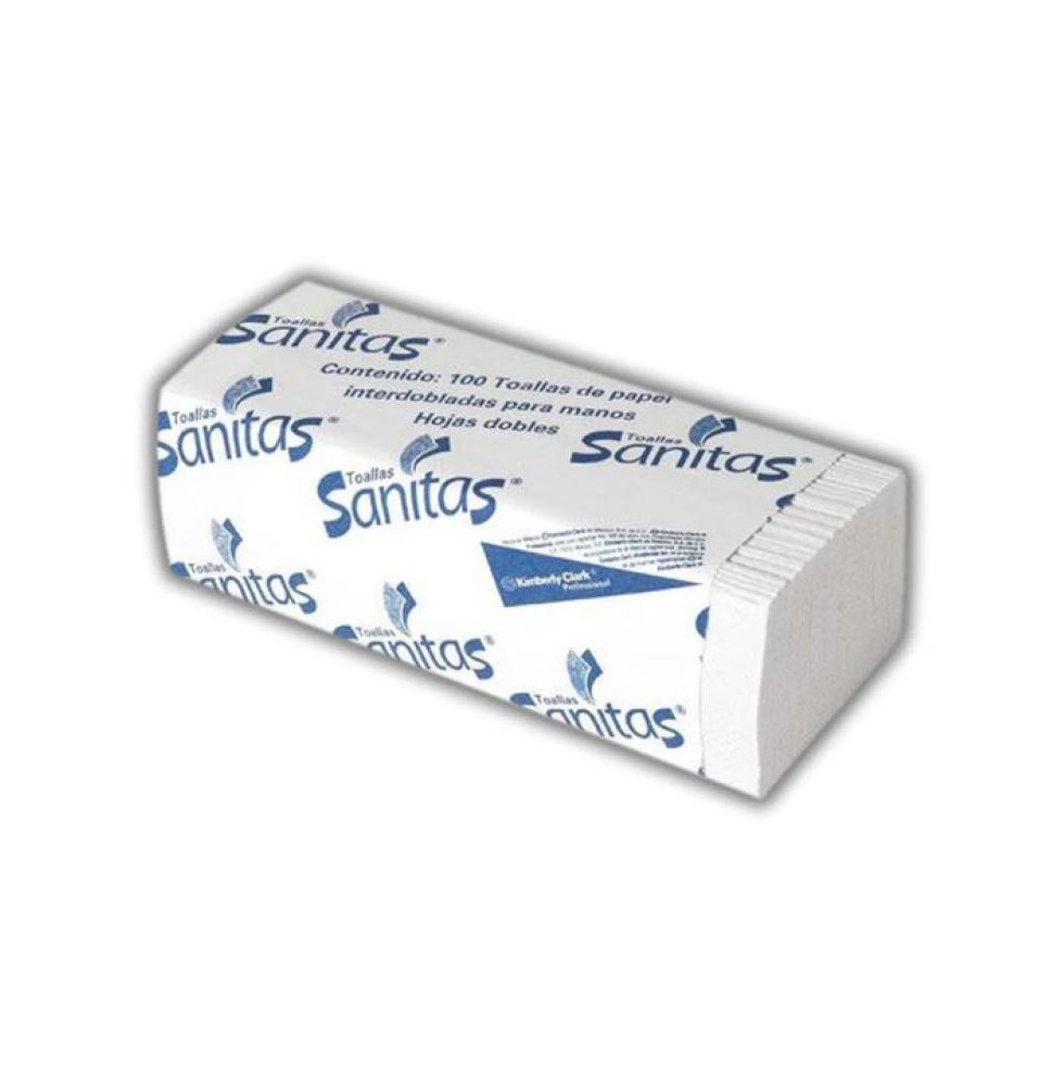 TOALLAS INTERDOBLADAS SANITAS 1417 21X24 PAQ.C100 PZAS E20