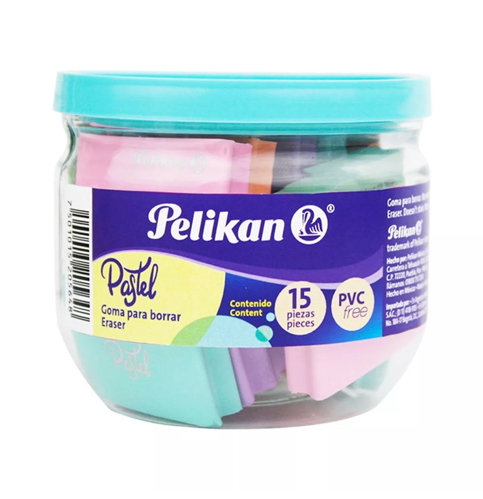 GOMA PLAST. COL.PASTEL BOTE C15 PELIKAN E1 C20