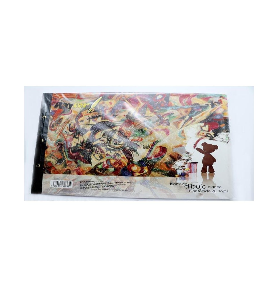 BLOCK ARTE RAYTER CHICO PEG.20H 33.5X24 BCO. C.12