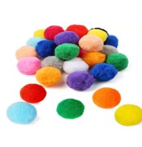 POMPON BOLITAS SUAVES COL. SURT. C100 PZAS MAE POM25 C100