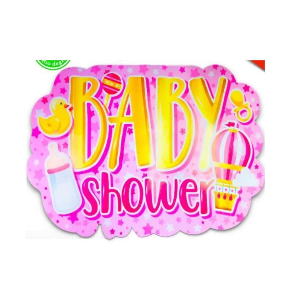 LETRERO BABY SHOWER MEGA NIÑA 2026 PADI BOLSA C1 PZA. E25