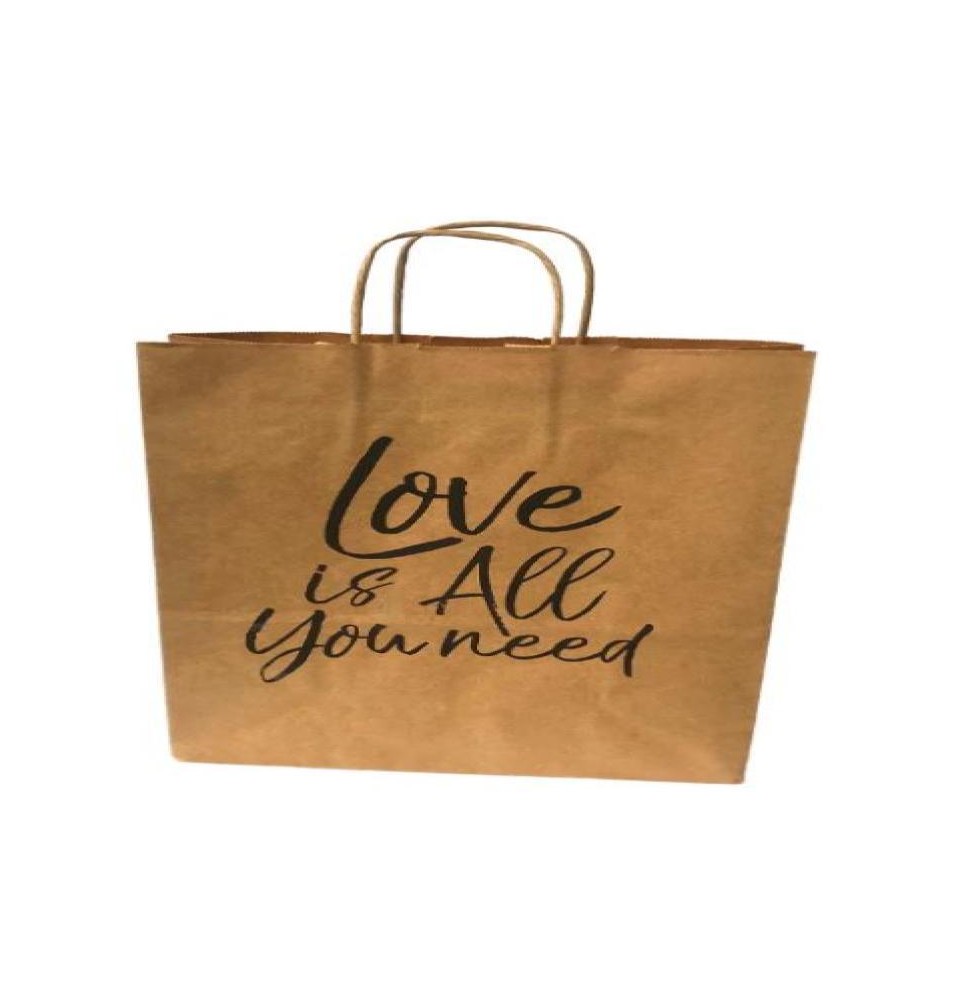 BOLSA KRAFT GDE. AMOR SLIC. DIPAK E.10 C.100