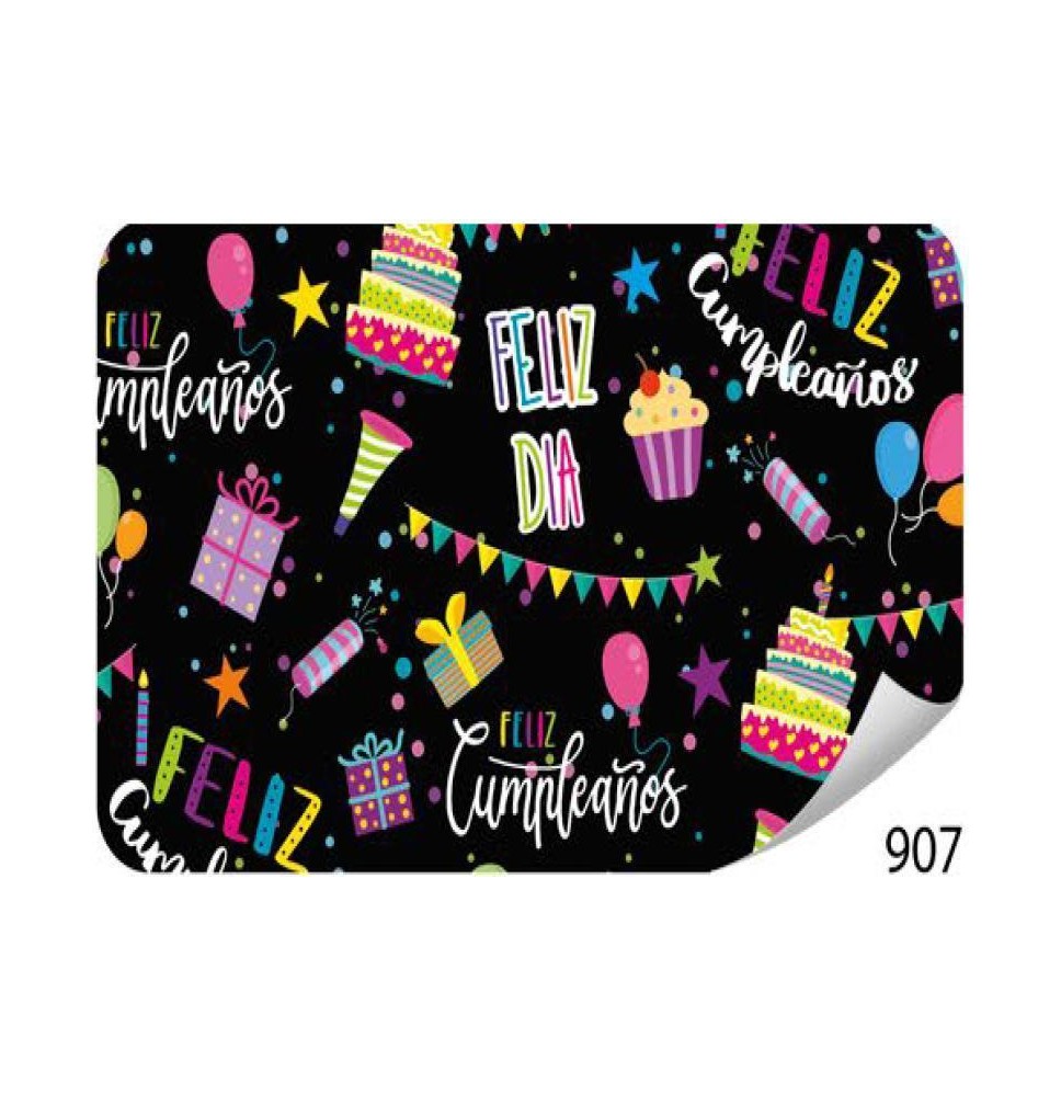 PAPEL COUCHE CUMPLEAÑOS PADI 50X70 CM. E.25 C500