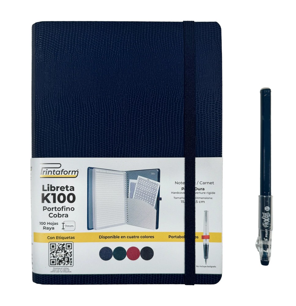 LIBRETA K100 PORTOFINO COBRA 100H. RAYA KPFCORY.23 C.12