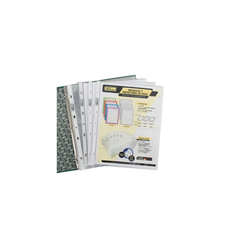 PROTECTORES P HOJA TRANSP. PRINTAFORM PROT-025 C25 PZAS.