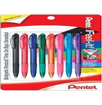 BOLIGRAFO FEEL-IT BX420 1.0MM C8 COL. SURT. PENTEL 1 C6