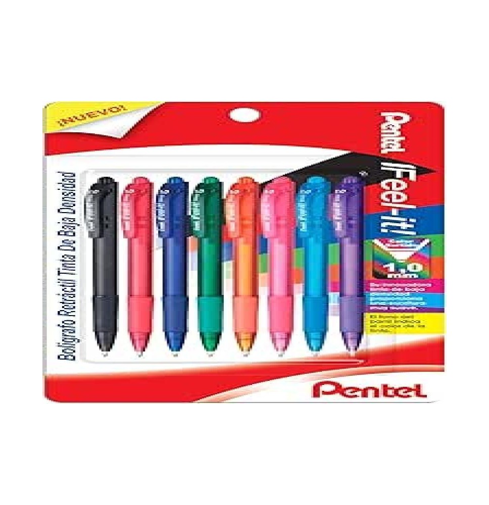 BOLIGRAFO FEEL-IT BX420 1.0MM C8 COL. SURT. PENTEL 1 C6