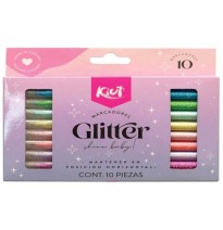 MARCADORES GLITTER KIUT 550757 C10 C12
