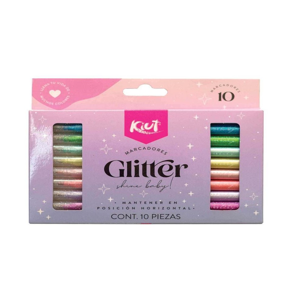 MARCADORES GLITTER KIUT 550757 C10 C12