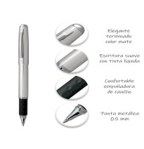 BOLIGRAFO ROLLER EXCALIBUR 0.7MM RX15MZ BARR PTA C.12