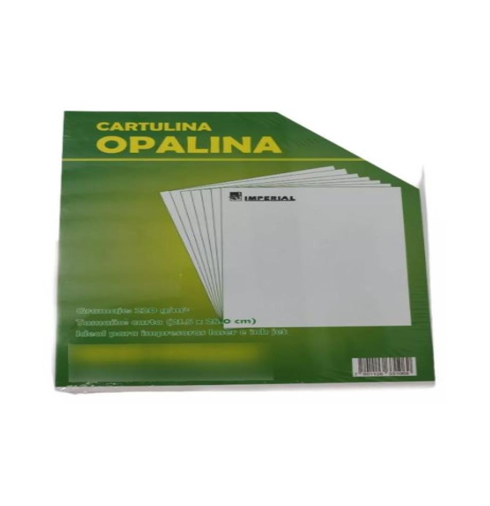 CARTULINA OPALINA CTA. BCO. 225G. IMPERIAL PAQ. C100H.C20