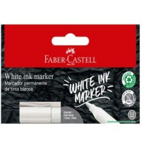 MARCADOR PERM. DELGADO 2.2 MM PLAST. FABER BLANCO 76