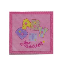 SERVILLETAS DEC. DE PAPEL BABY SHOWER PAQ. C20 PZA C.10