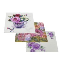 SERVILLETAS DEC. DE PAPEL FLORES PAQ. C20 PZA C.10