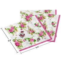 SERVILLETAS DEC. DE PAPEL FLORES PAQ. C20 PZA C.10
