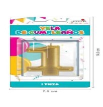 VELA NUMERO 1 DORADO METALICO GRANMARK C.12