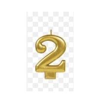 VELA NUMERO 2 DORADO METALICO GRANMARK C.12