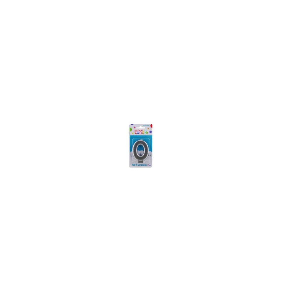 VELA NUMERO 0 PLATA METALICO GRANMARK C.12