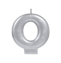 VELA NUMERO 0 PLATA METALICO GRANMARK C.12