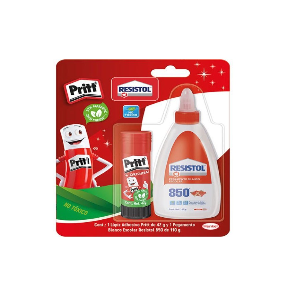 PEGAMENTO PRITT PAREJA IDEAL LAPIZ 42GR BCO. 110GR. C.22