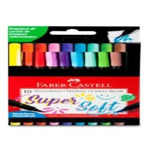 MARCADOR AGUA DELG.SUPER SOFT P. PINCEL EST. C10 FABER C.72