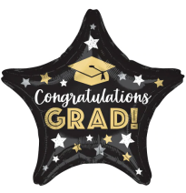 GLOBO METALICO GRADUACION ESTRELLA 18 VM E.25
