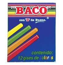 GIS MOLDEADO CAJA C12 COLORES BACO C.100