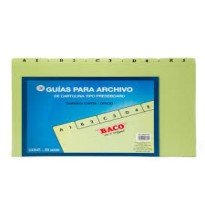 GUIA ARCHIVO ALFANUM. OFI. SOJILLO VDE. CL. BACO E.1
