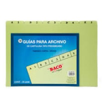 GUIA ARCHIVO ALFANUM. OFI. SOJILLO VDE. CL. BACO E.1