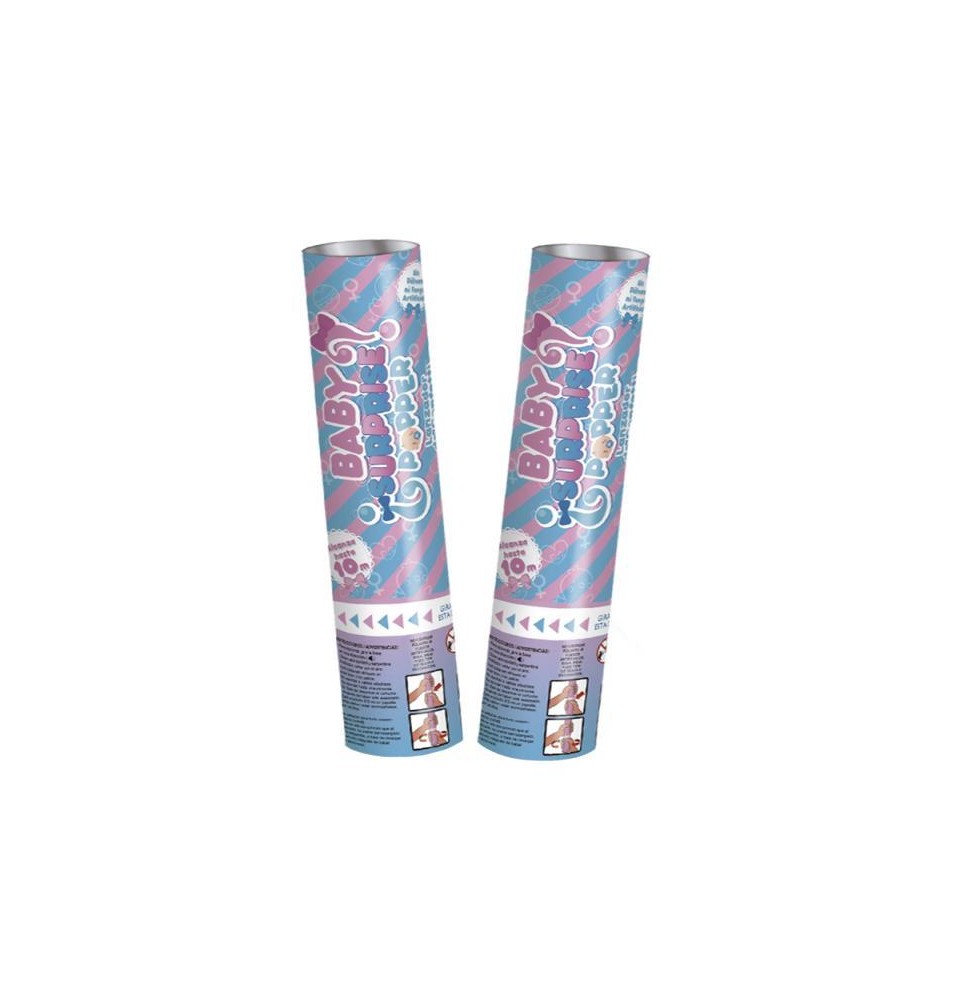 PARTY POPPERS BABY SURPRISE AZUL 20CM EURO E.12