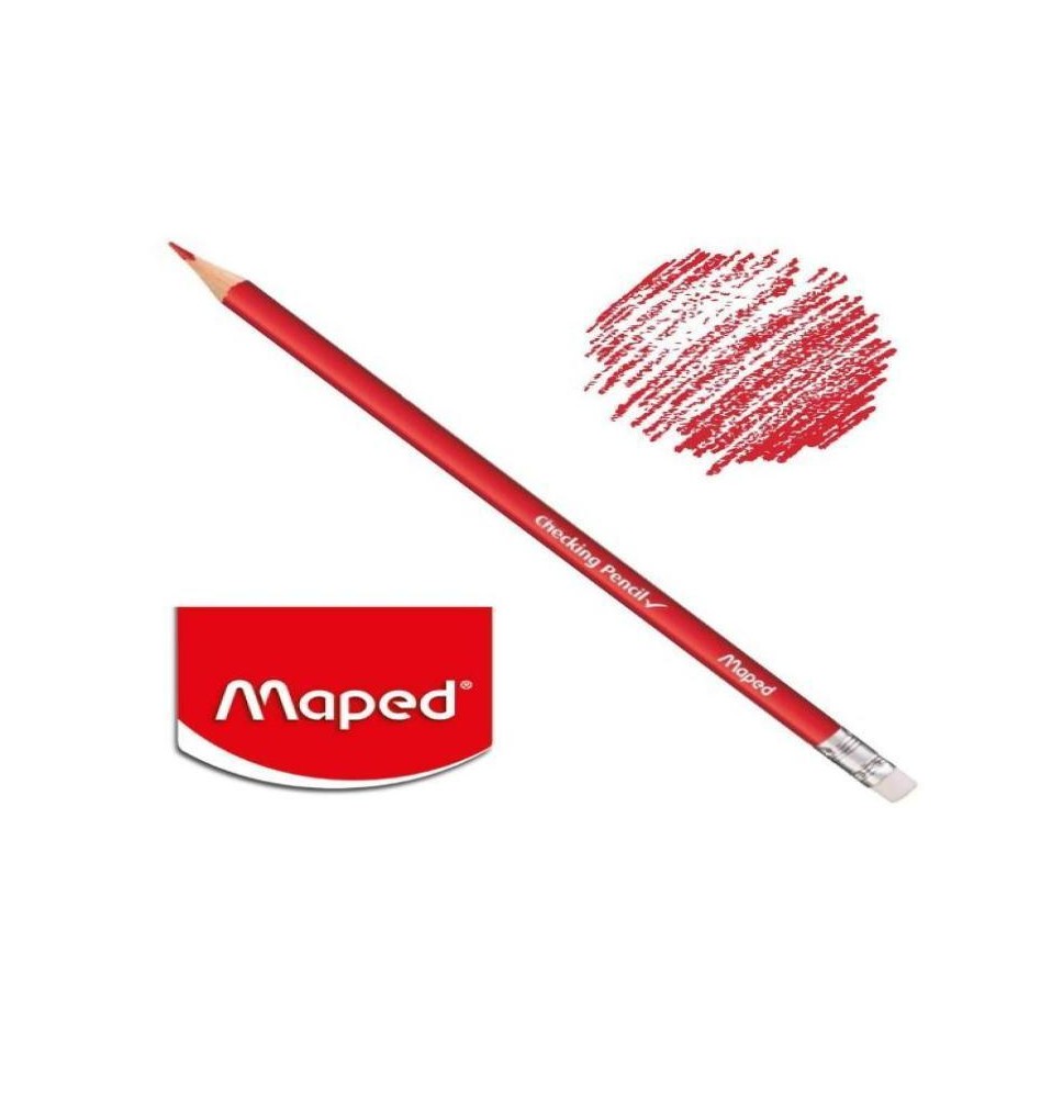LAPIZ CHEQUEO MAPED ROJO CBORRADOR TRIANGULAR E.12 C.144