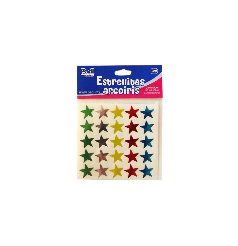 ESTRELLA ADHE. TORNASOL BOLSA C50 PZ. COL. SURTIDO E25