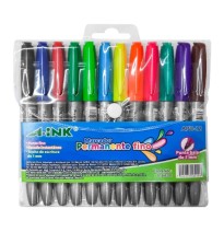 MARCADOR PERM. DELG. INK P.BALA 1.00MM BL.C12 E12 C72