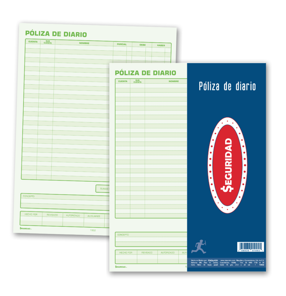 POLIZA DE DIARIO 1002 SEGURIDAD CTA. 50H. E.3 C.51