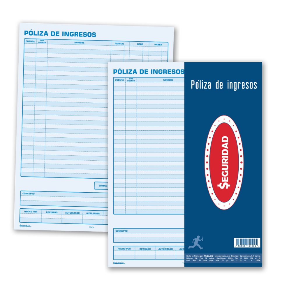 POLIZA DE INGRESOS 1004 SEGURIDAD CTA. 50H. E.3 C.51