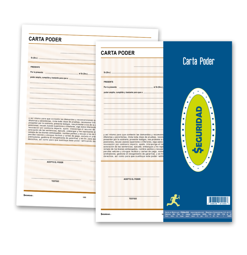 CARTA PODER 1055 SEGURIDAD 25H. E5 C.100