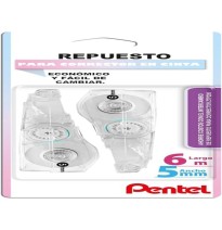 REPUESTO P CINTA ZTPR5BP2 5MMX6MM PENTEL BL.C 2 E.12 C.576