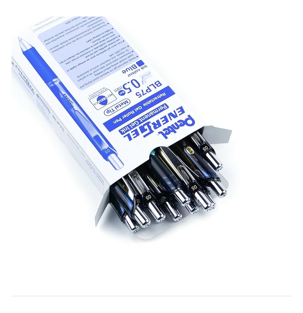 BOLIGRAFO ENERGEL BLP75-C ANTIFRAUDE PENTEL 0.5 RT AZUL576