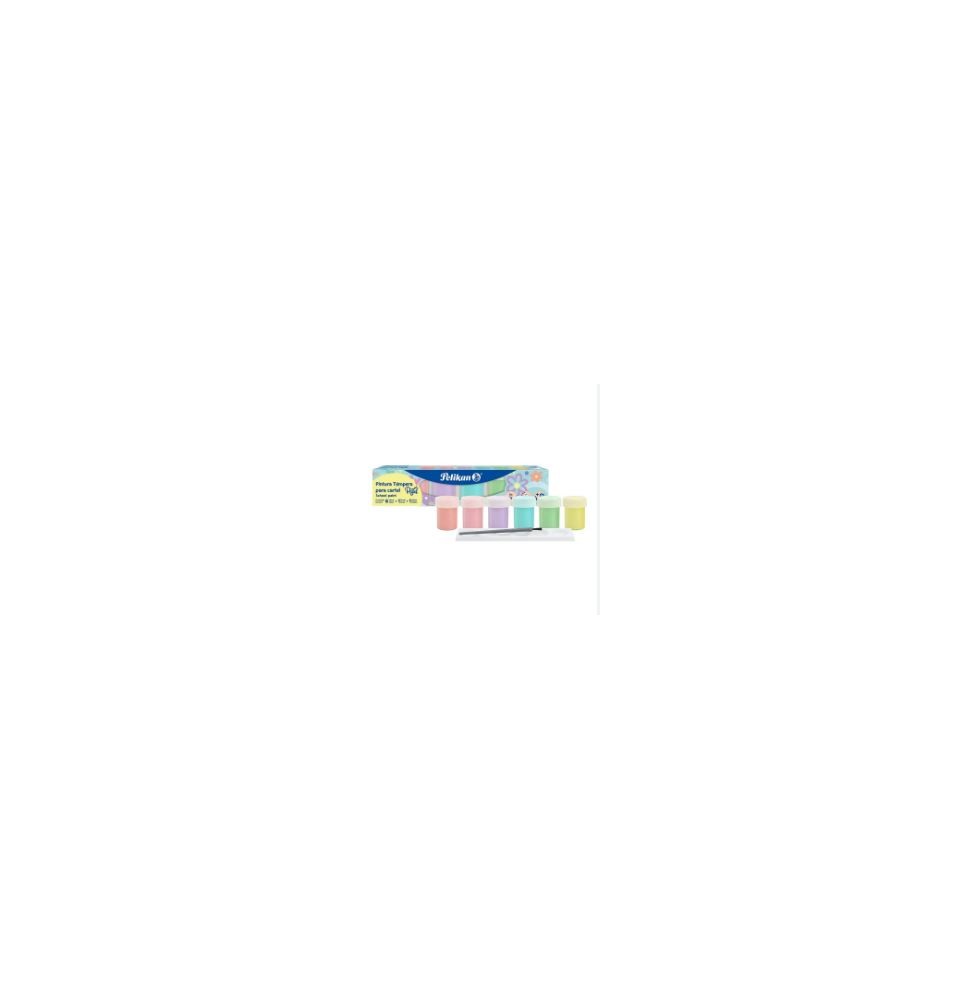 PINTURA TEMPERA 20ML. COL. PASTEL PELIKAN EST.C6 PZAS C.40