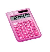 CALCULADORA BOLSILLO BASIC CELICA ROSA 8 DIG.CA08 E.25 C.300