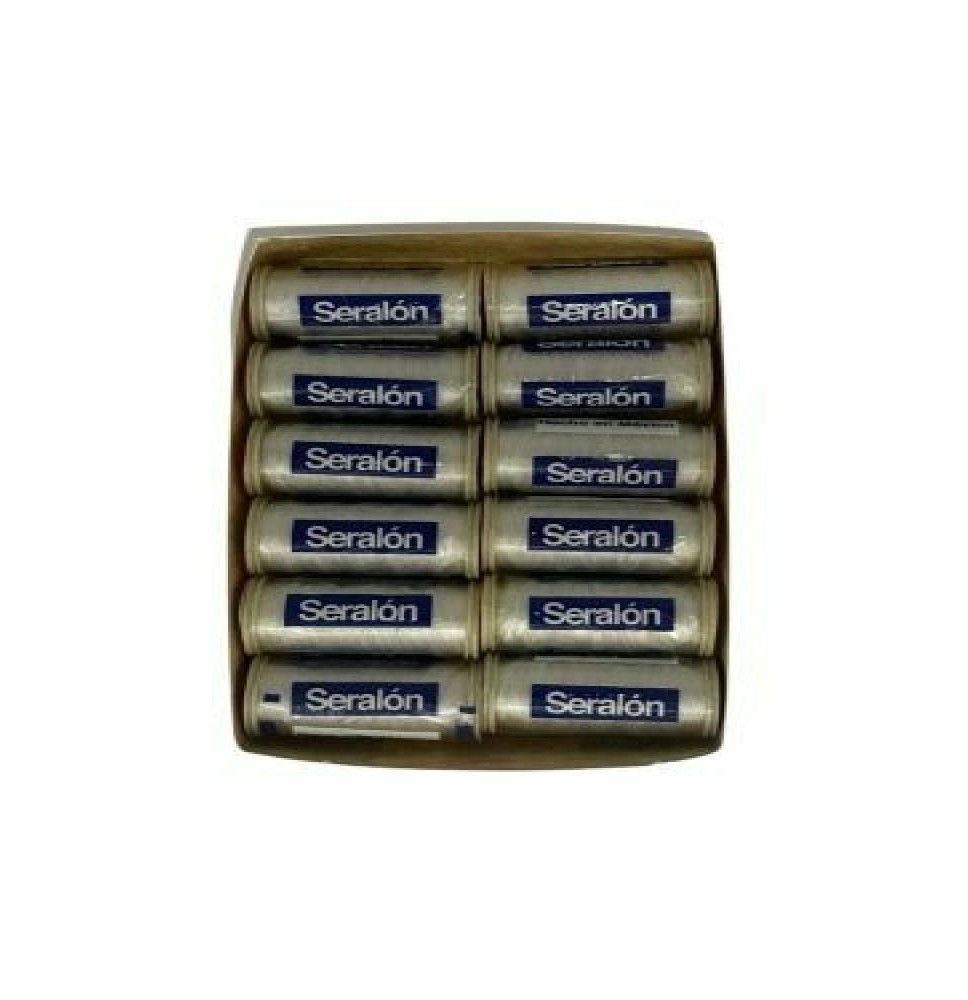 HILO SERALON DE COSTURA 200MTS GRIS 348 CAJA C12 C44