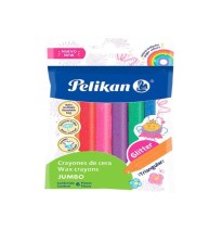 CRAYONES EST.C6 PELIKAN TRIANG. JUMBO GLITTER E6