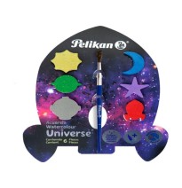 ACUARELA EST.C6PINCEL UNIVERSO COL.METALICO PELIKAN C70