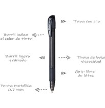 BOLIGRAFO FEEEL-IT BX427A 0.7MM NGO. PENTEL E.12 C.1152