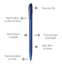 BOLIGRAFO FEEEL-IT BX427C 0.7MM AZUL PENTEL E.12 C.576